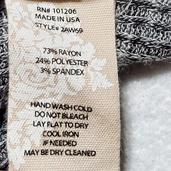 Soft Surroundings‎ Cardigan Sz XS Pockets Stretch Comfort Gray Marled Open Front - Picture 6 of 11